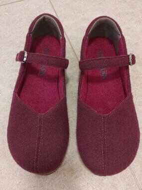 Stegmann Eva Wool Mary Jane Shoes - Berry Pink - Size 7.5